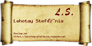 Lehotay Stefánia névjegykártya